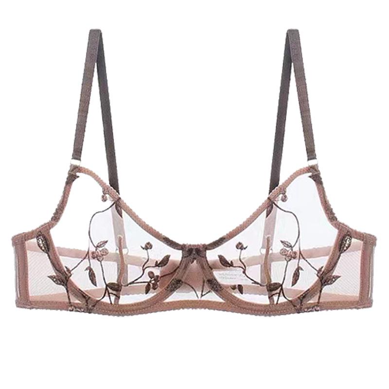 Alluring Lace Embroidered Push-Up Bra Set