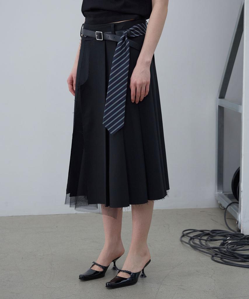 Lcdc Tm Tailored Sheer Pleats Skirt (Black)
