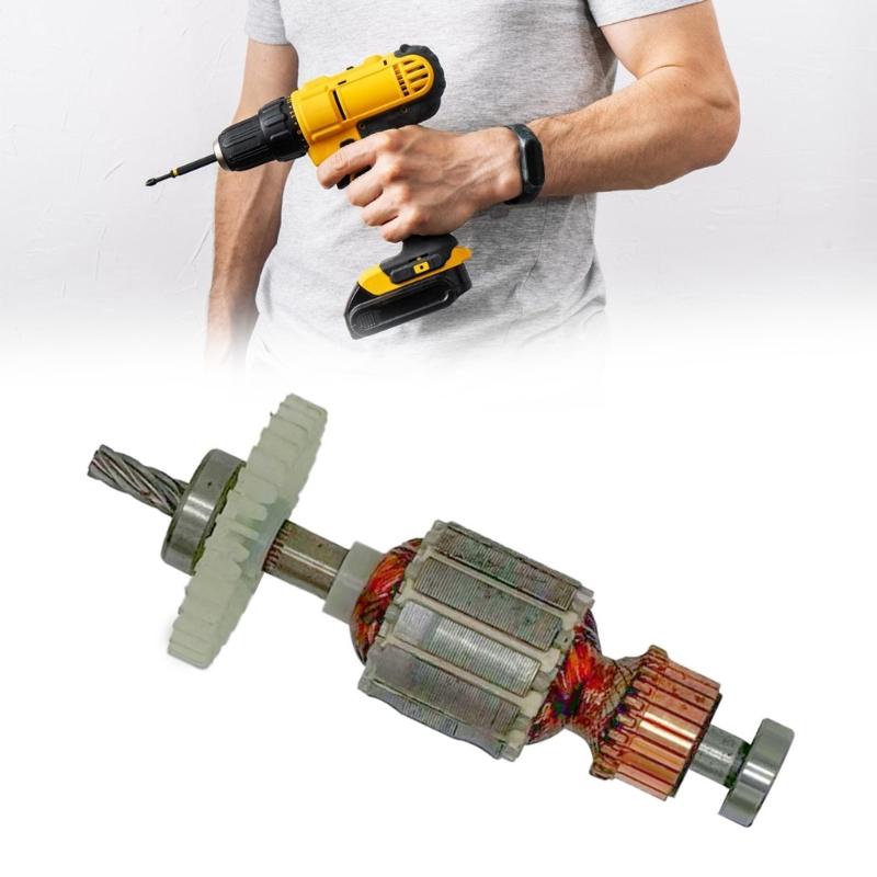 Copper Construction 10mm Electric Drill Rotor Engineered for Longevity Includes 6 Teeth and 608 626 Bearings for Power Tool