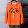 Ladies' Christmas Printed Round Neck Long Sleeved T-shirt Sweatshirt Top
