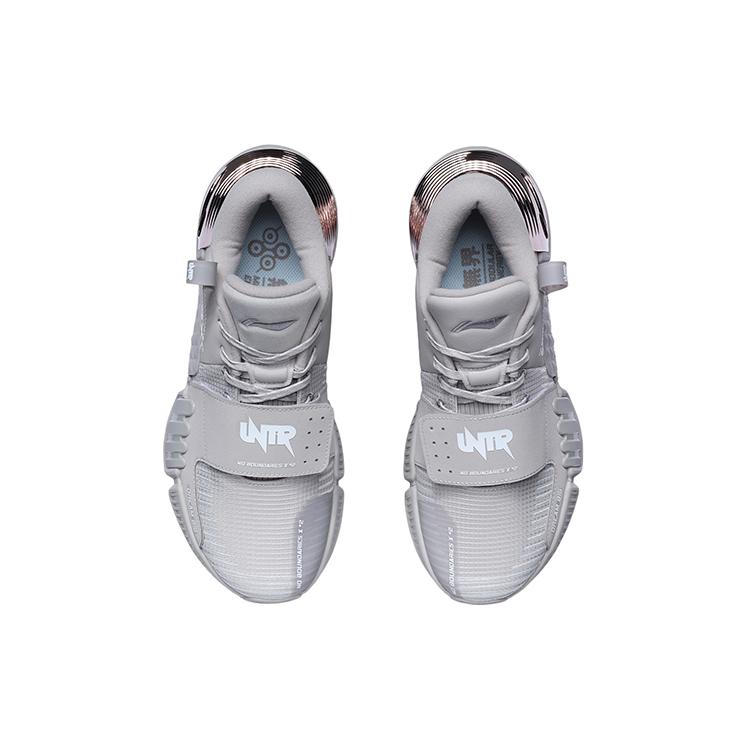 Li Ning Wujie Freizeitschuhe Unisex Niedriger Schaft Silberfisch Grau AFPR001-2