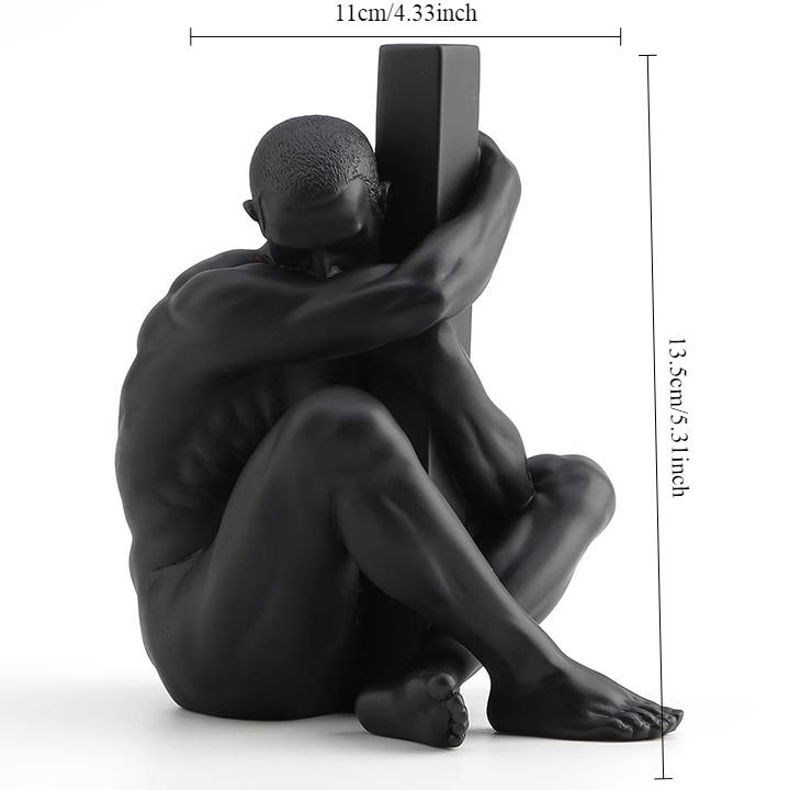 

Black Figure Sculpture Room Aesthetic Decor Creative Character Resins Crafts Abstract Figures Statue Desk Decoration Miniatures чёрный