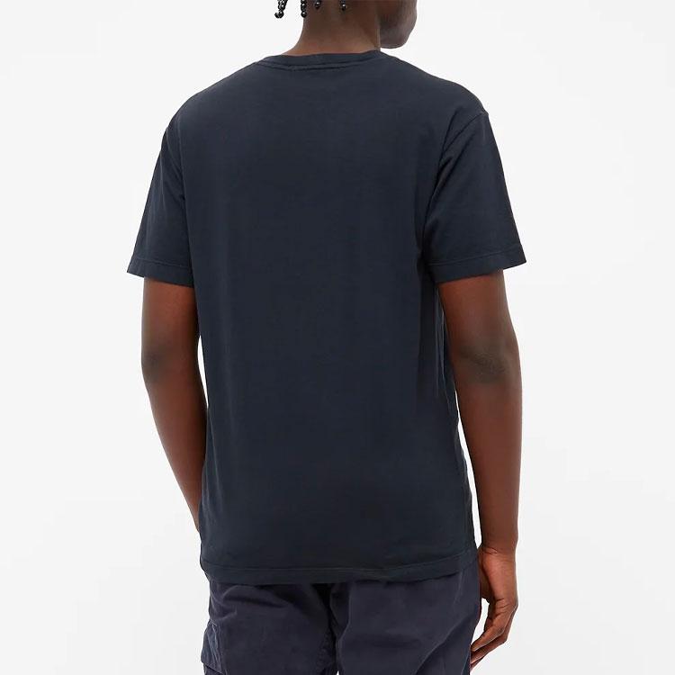 Stone Island Ss21 Small Logo Printed Short Sleeve T-Shirt Men Tops Navy-Blue 74152NS55-V0020