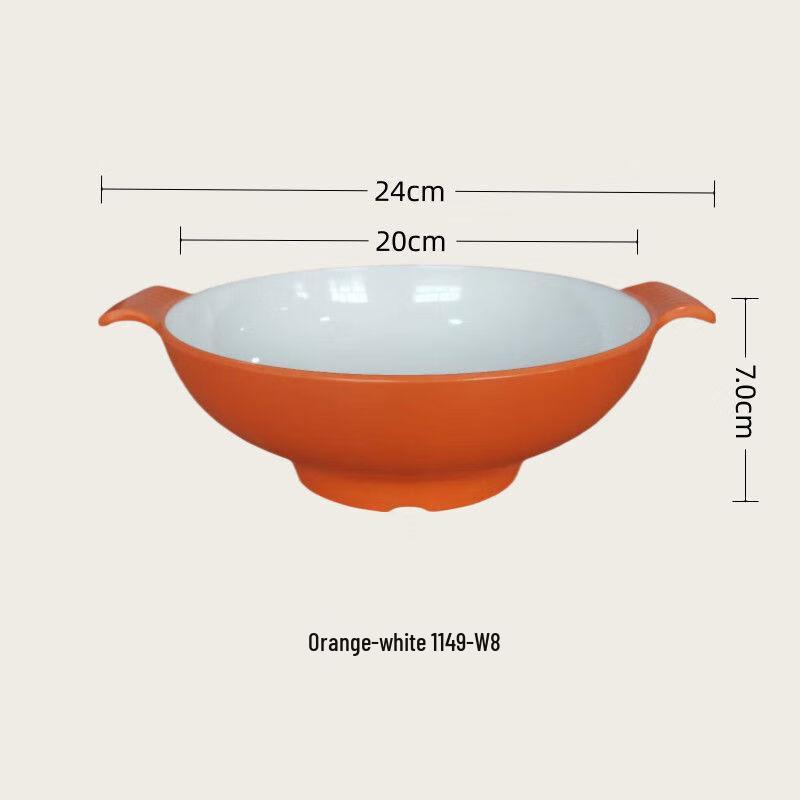 

Jijun Commercial Melamine Double-Handled Serving Bowls