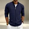 Men's Lightweight Stand Collar Baseball Jacket Long Sleeve Zip Up Sports Coat