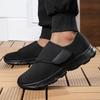 Large size mesh breathable shoes Velcro flat-soled single shoes Lightweight and comfortable shoes Men's and women's casual shoes