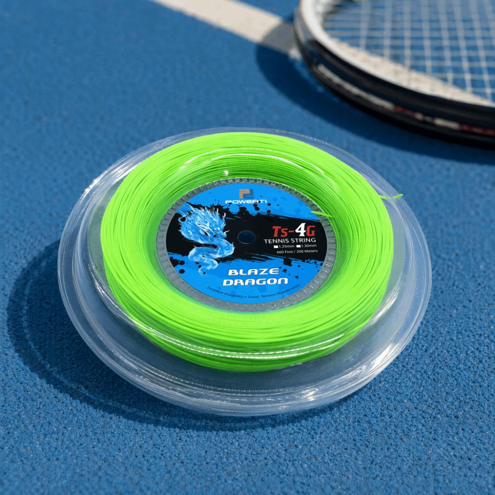 Smooth Tennis String Polyester Neon Green Tennis String Racquet String  For Tennis Racket