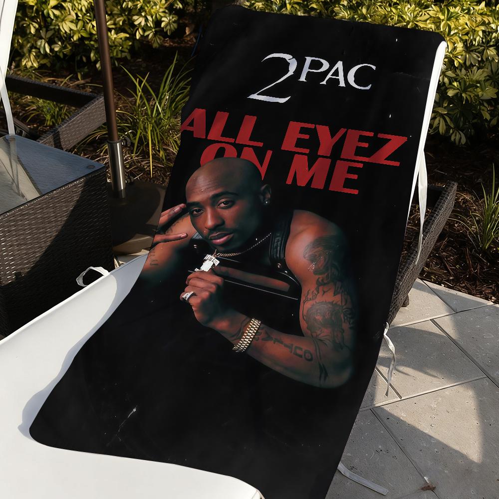 Rapper 2Pac T-Tupac S-Shakur-S Asciugamano Sportivo Asciugatura Rapida Attrezzatura da Viaggio Campeggio Anti-Sabbia Morbido Leggero Grande Asciugamano da Spiaggia
