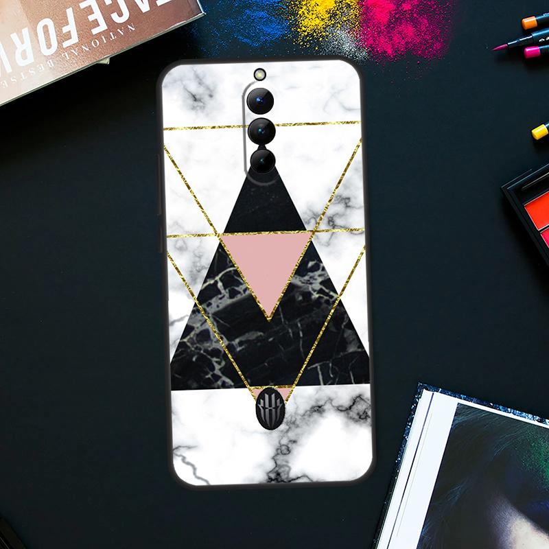 Geometric Marble Case For ZTE Nubia Red Magic 9 Pro Plus RedMagic 8 8S Pro Plus 6 7 6S 7S Pro 5G 5S 6R Cover