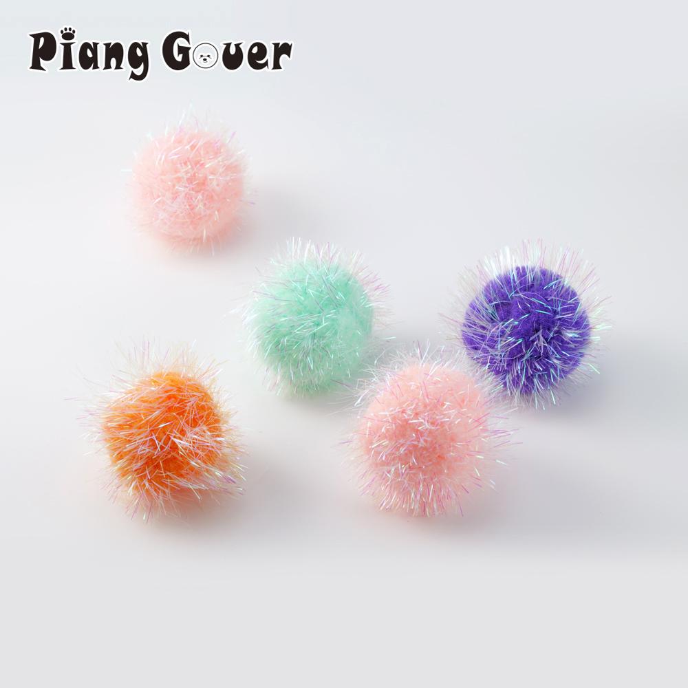 Plush Ball Cat Toys Kitten Interactive Chew Pet Toy Funny Cat Scratcher Balls