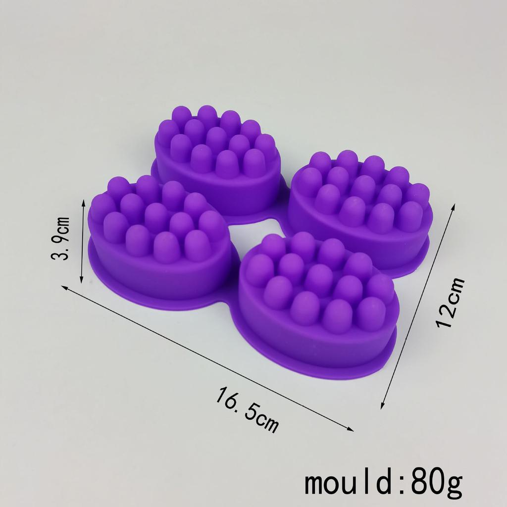 Silicone Soap Molds DIY Handmade Massage Therapy Bar Making Tools 3D Oval Shape Essential Oil Aromatherapy Resin Crafts Mould