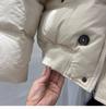 Damen Kurze Lockere Verdickte Winter Daunenjacke mit Großem Pelzkragen