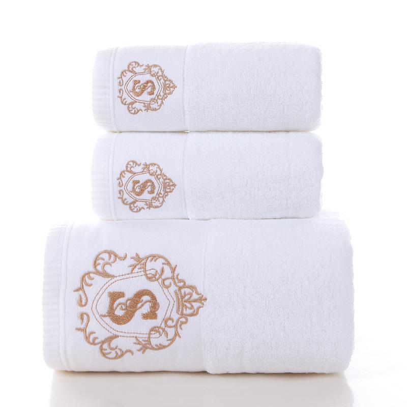 Cotton Towel Bath Towel, Enlarged Pure Cotton Towel Embroidered Business Towel