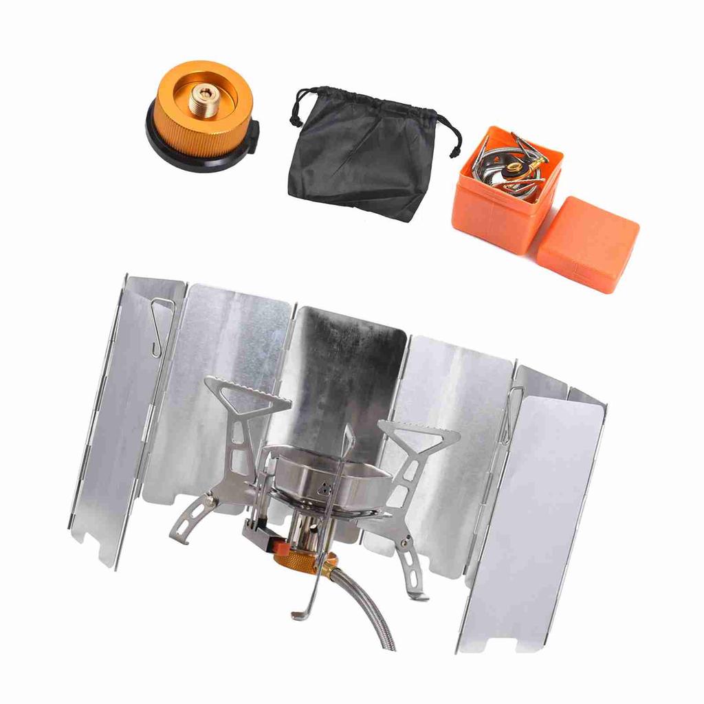 Camping Stove Portable Gas Stove  Outdoor Cooking Stove Camping Gas Stove Kit for Hiking Lightweight and Foldable