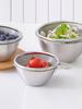 Reborn. J Stainless Steel New Mini Short-Handle Mixing Bowl Set 11cm / 350ml Fruit Vegetable Basket Strainer Measuring Cup