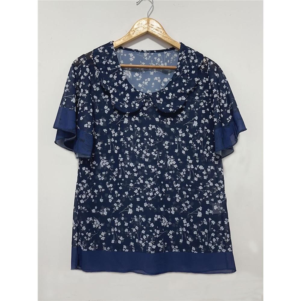 Women's Fungus Round Neck Ultra-thin Chiffon Printed Short-sleeved T-shirt