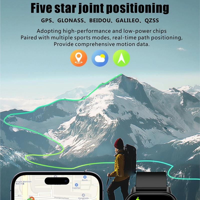 2025 Nové Vojenské Dvoupásmové GNSS GPS Chytré hodinky Kompas 10ATM Vodotěsné Bluetooth Hovor Srdeční tep Sportovní Chytré hodinky Pro Xiaomi
