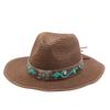 Export Ethnic Style Butterfly Straw Hat Tibetan Tibetan Western Cowboy Top Hat Beach Sunshade Sun Protection Jazz Hat