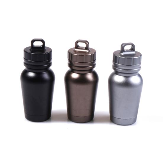 Aluminum Alloy Sealed Bottle Waterproof Capsule Pill Box Outdoor Firstaid Tool