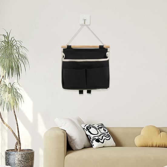 Hanging Storage Bag Multi Pockets Large Capacity Wall Mount Organization Bedside Keys Headband Organizer Bag Household Supplies