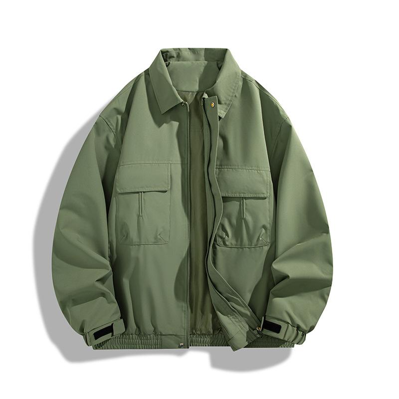 

Осень/Зима 2025 Новые куртки для молодых мужчин Ветрозащитные Модные куртки Стойка воротник Топы Мужская теплая рабочая одежда с плюшем 4XL