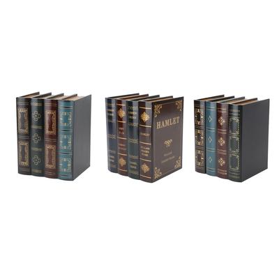 Book Shape Storage Box Antique Vintage Density Board Versatile Fake Book Decoration for Cafe Book Sh