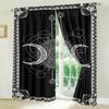 2 Panels Sun Moon Mandala Blackout Curtains - Gothic Boho Darkening Window Curtains for Living Room   Bedroom   Kitchen   Bathroom
