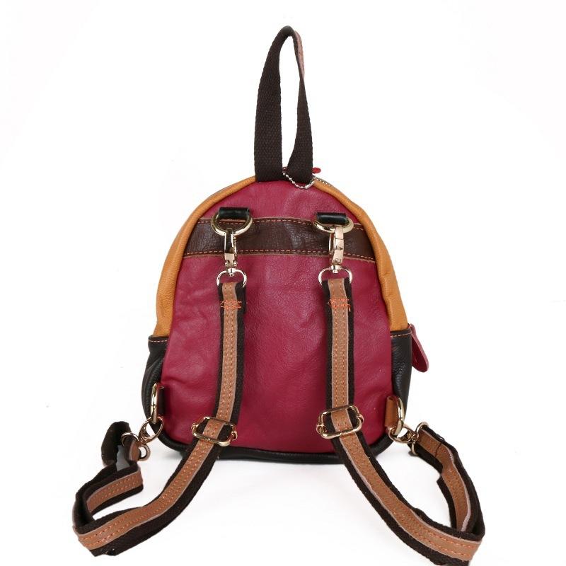 Bags Women'S Bags Lambskin Backpacks Women'S Backpacks Multifunctional Xiaoqing Travel Backpacks Splicing Bags