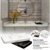 AEE4-Marble Pattern Resin Tray Non Slip Rectangular Plate Countertop Bathroom Soap Shampoo Storage Tray Home Decor