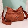 Einfach zu tragende lässige Crossbody-Tasche mit großer Kapazität und mehreren Fächern für Damen