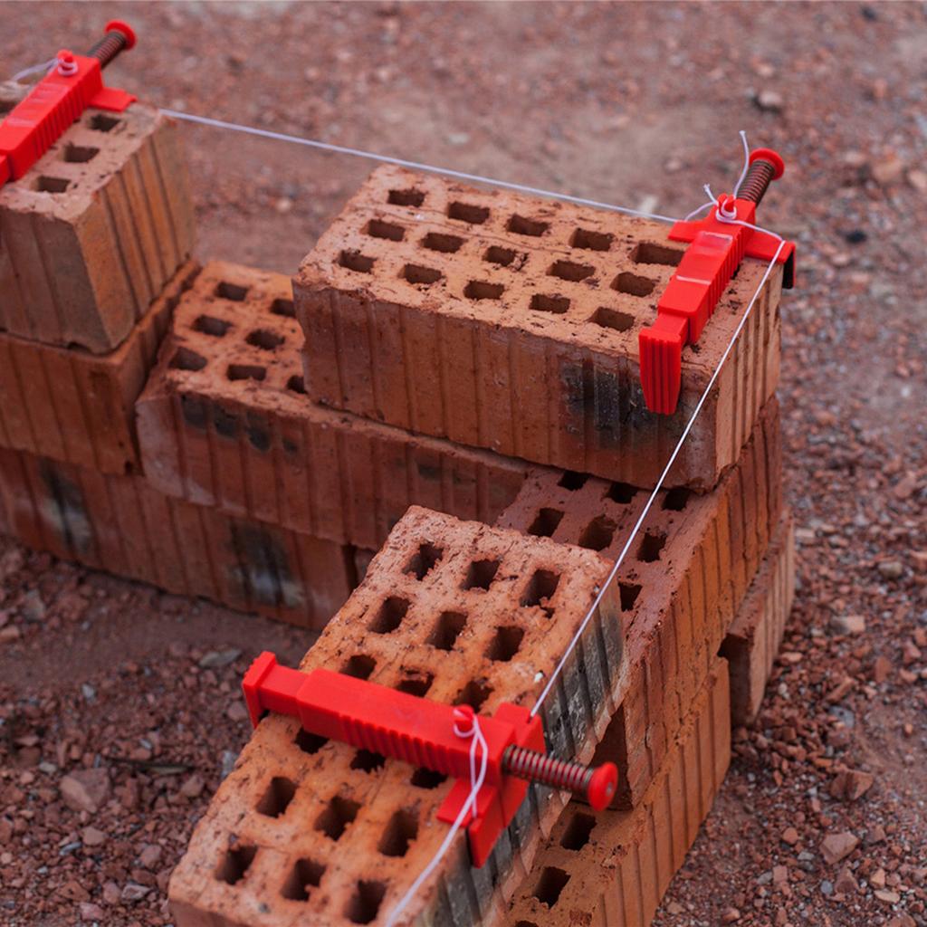 2PCS Brick Clamps Clamps Brick Liner Runner Wire Drawer Bricklaying Tool Fixer for Building Construction