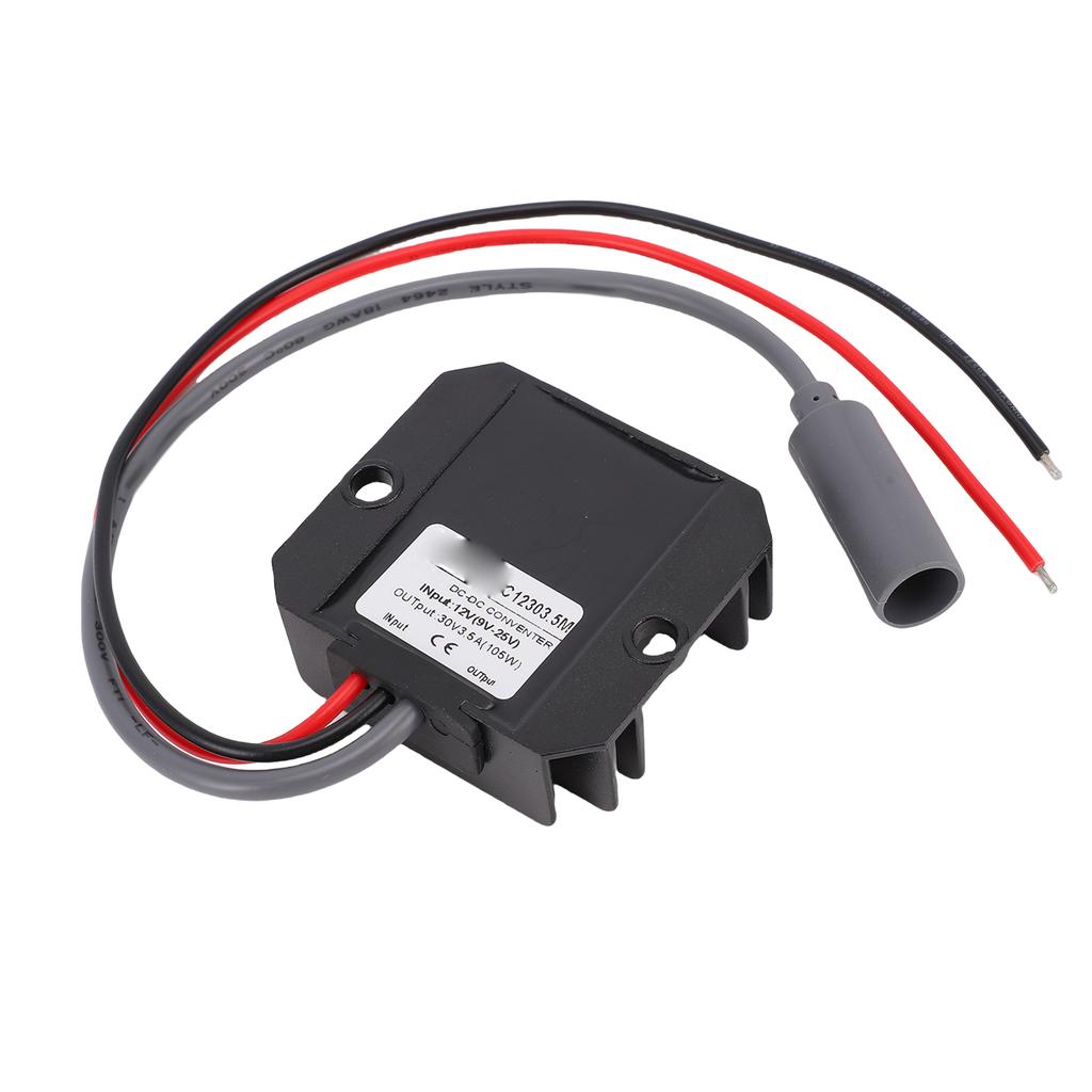 12V Adapter 12V to 30V 3.5A Battery Step Up Converter Power Supply Cable Boost Battery Pack for Cars Trucks RVs Boats