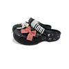 Crocs Classic Clog EVA Plaid Cute Beya Beach Cartoon Hand-drawn Graffiti Niche Versatile Campus Style Hole Shoes Unisex Black