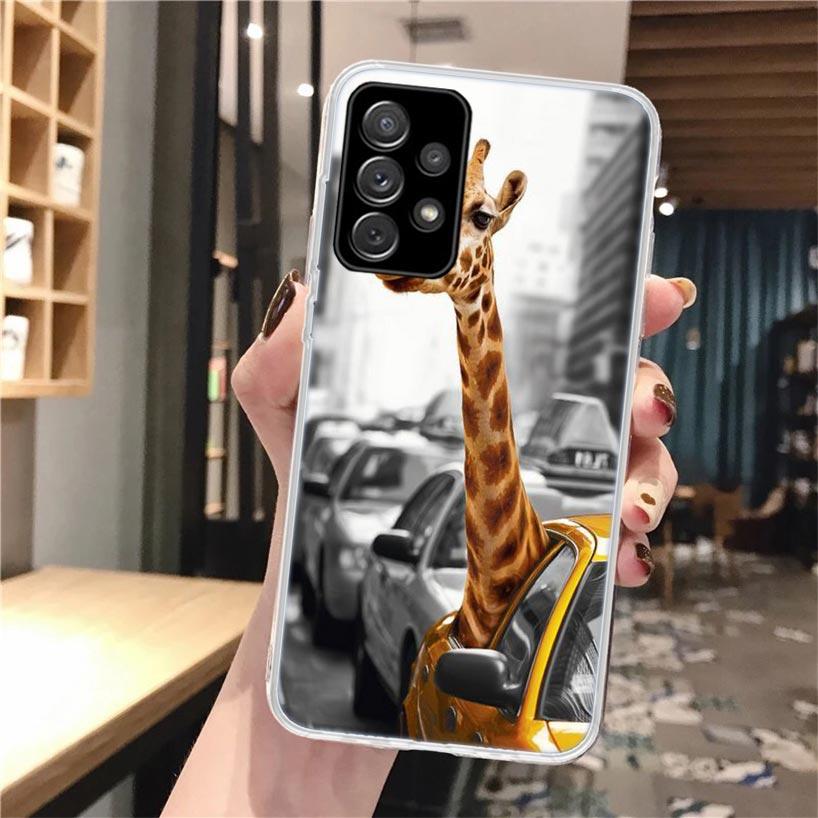 Cute Cartoon Giraffe Animal Soft Phone Case For Samsung Galaxy A51 A50 A71 A70 A10 A20E A30 A40 A41 A31 A21S A11 A6 A7 A8 A9 Plu