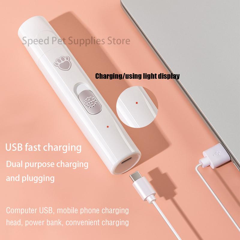 Electric Dog Nail Grinder Pet Nail Clipper USB Rechargeable Pet Nail Trimmers Painless with Polisher Wheel for Small/Large Pets