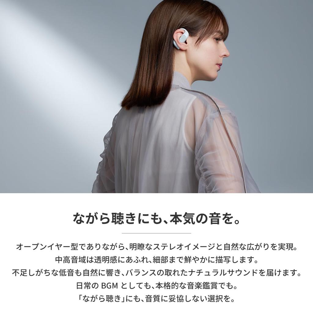 Radius HP-H300BT True Wireless Earphones: Hear-scape Series Bluetooth-enabled, earhook type, for listening while doing other things, doesn't block
