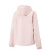 Li-Ning Lettuce Edge Water-Resistant Hooded Letter Print Loose Cycling Camping Windbreaker Women Jackets Light-Pink AFDU940-4