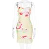 ZX24425 2026 Floral Print Tube Top Bodycon Mini Dress Mori Style Casual Versatile Women