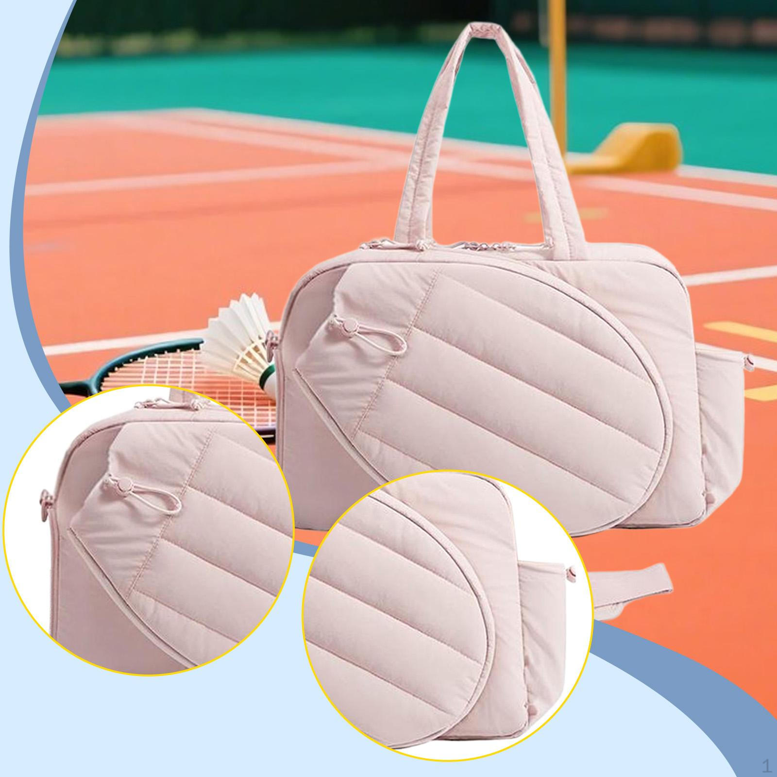 

Сумка для тенісу з тримачем для пляшки з водою Велика місткість Портативна Бадмінтонна ракетка Спортивне обладнання для рожевий