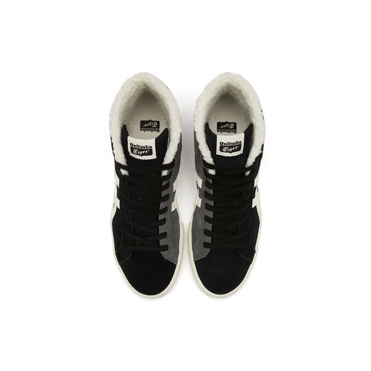 ONITSUKA TIGER Fabre RB Kolorowe Blokowane Pluszowe Casualowe Trwałe Buty Sportowe Średniej Wysokości Unisex Czarne 1183B809-001