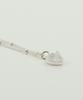 Alleun Silver 925 Chubby Heart Silver Ball Crystal Necklace
