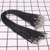 DIY Black Leather Necklace Cord with Lobster Clasp and Pendant Charm