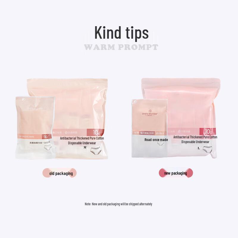 One’s Member Disposable Cotton Women's Underwear 10-Pack