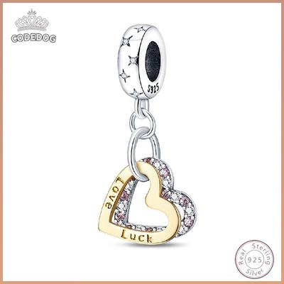 Genuine Copper Love Sentiment Shining Zirconia Charm Bead Elements 3Mm Handcraft Project Holiday Jewelry Creation Present Choice Crafting Work