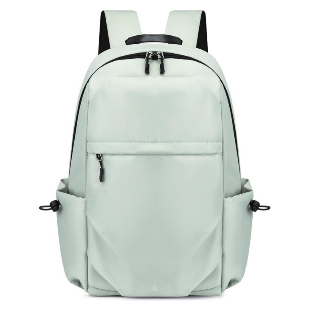 Solid Color Men Backpack Large Capacity Multifunctional Student School Bag Lightweight Laptop Bag Oxford Cloth Backpack Hiking