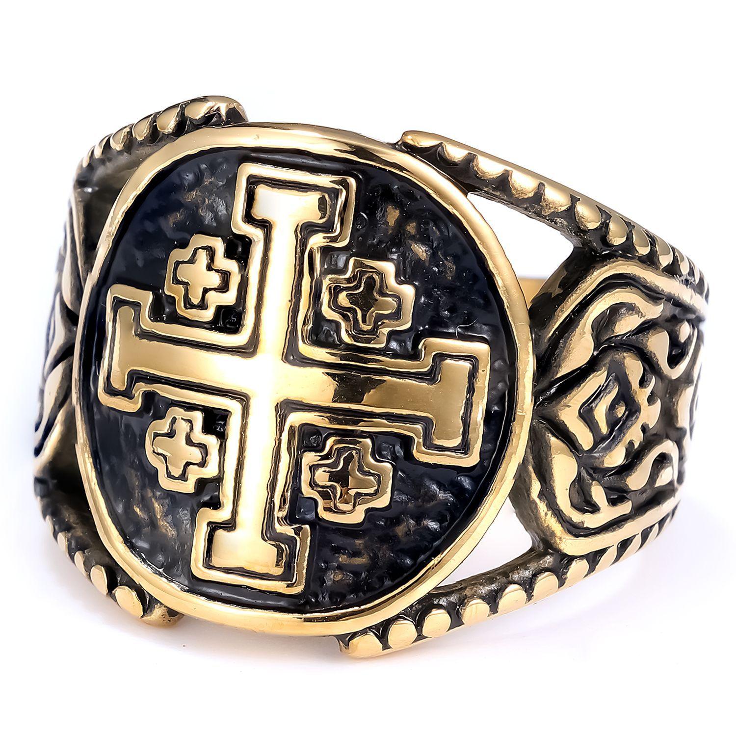 

Кип ячена Чорна Полірована Нержавіюча Сталь Чоловіче Кільце з Титанової Сталі 15