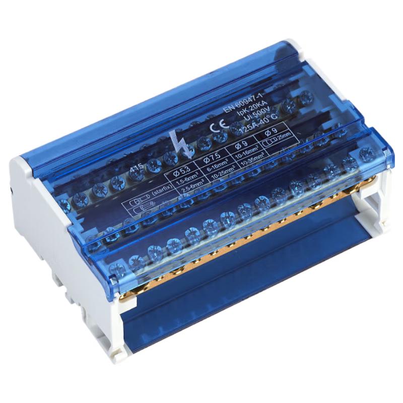 

UKK125A Single-Pole Rail-Mount Terminal Distribution Box CN plug (adapter included)