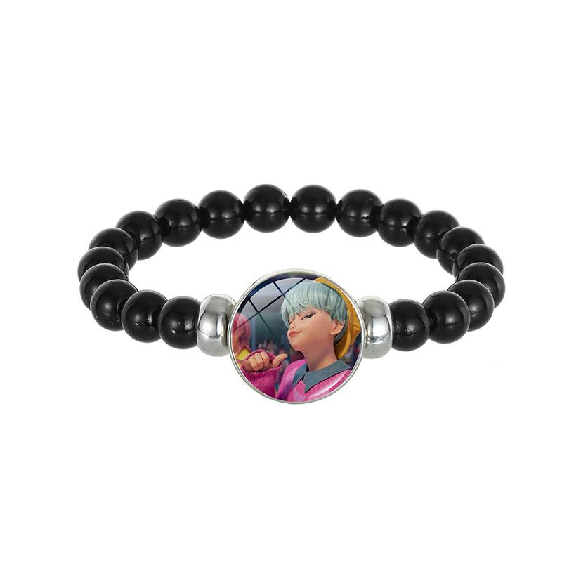 Chasseurs de Démons Bracelet en Perles de Verre Fait Main Huntr-x Rumi Zoey Mira Bracelet Tressé Dessin Animé Anime Dérivé Produit Dérivé Cadeau