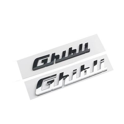 Logotype Do Ghibli Emblem Trunk Sticker Para Maserati Sq4 Q4 Gts Quattroporte Ghibli Granturismo Grancabrio Levante Maserati Abs Sticker