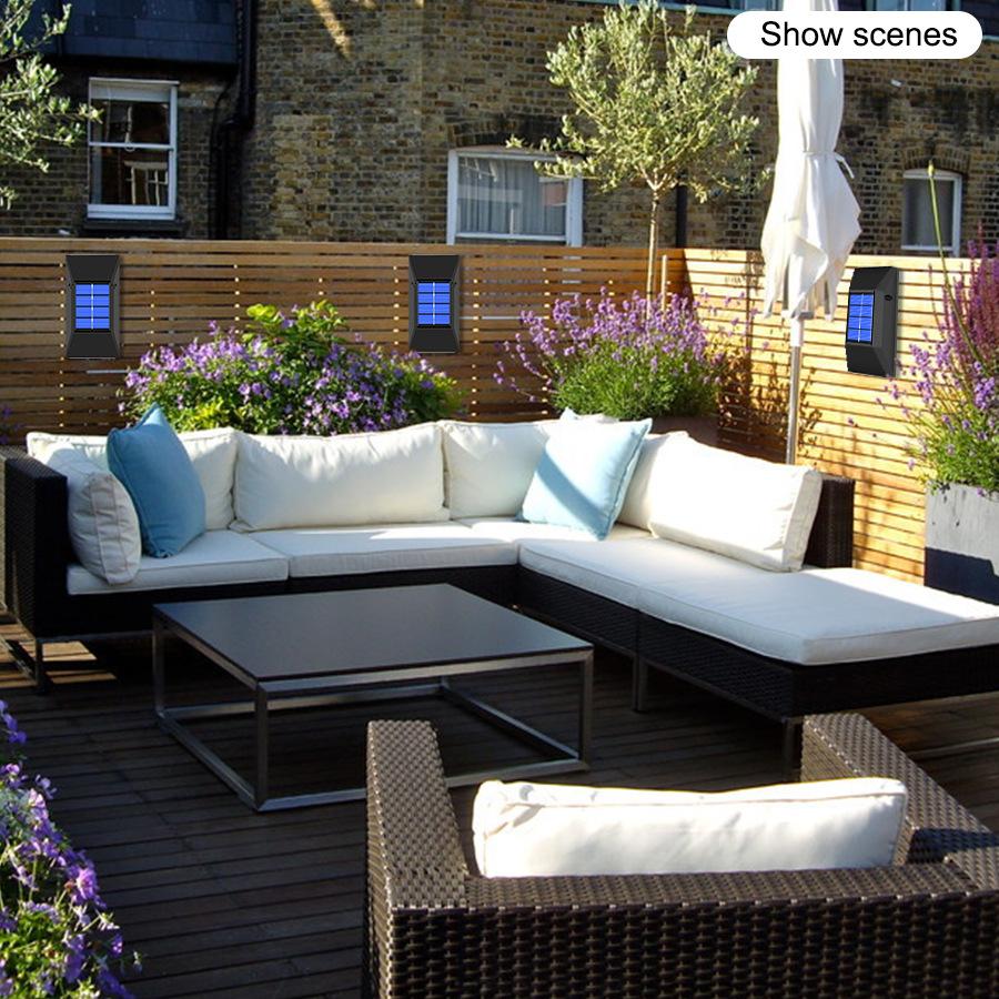 1/2/5/10 Pcs LED Solar Light Outdoor Waterproof 6Leds Auto On At Night Solar Powered Wall Lamp for Patio Garden Decoration